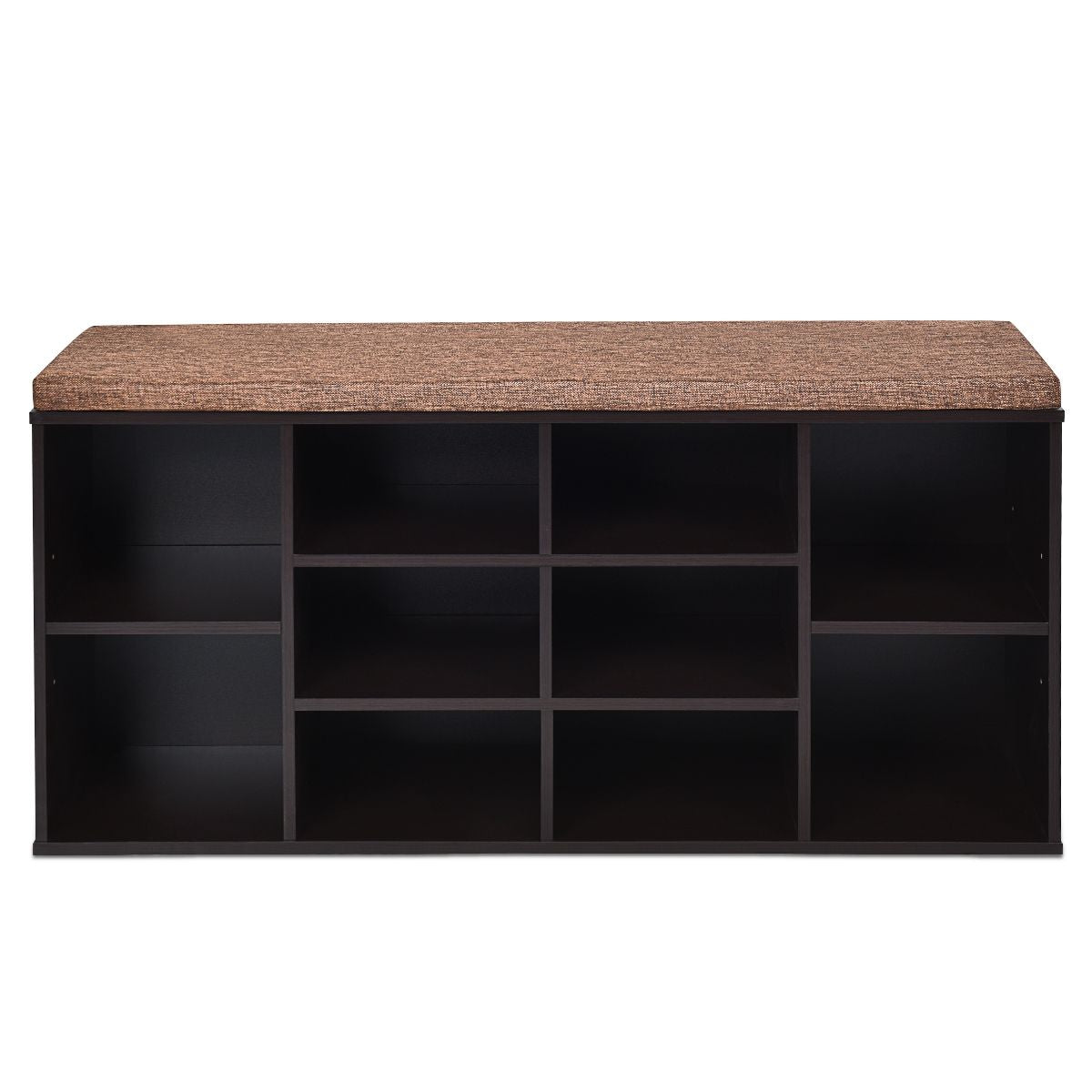 Meuble À Chaussures Banc À Chaussures Avec Coussin Capacité 150 Kg Grand Rangement En Bois 104X30X48 Cm 5 Couleurs Au Choix