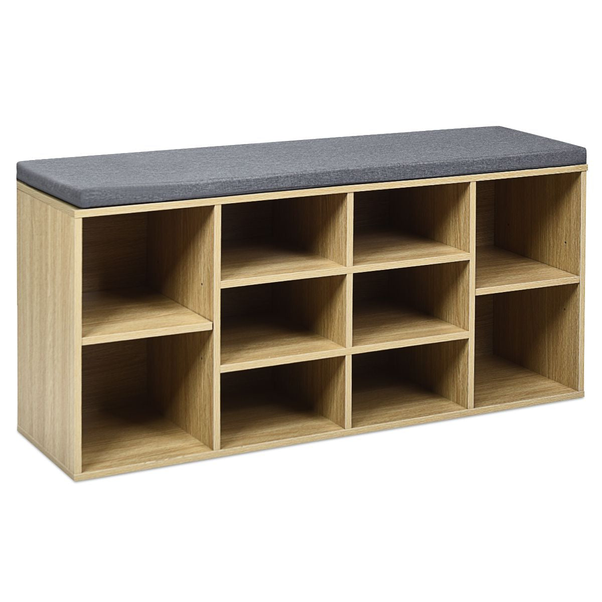 Meuble À Chaussures Banc À Chaussures Avec Coussin Capacité 150 Kg Grand Rangement En Bois 104X30X48 Cm 5 Couleurs Au Choix