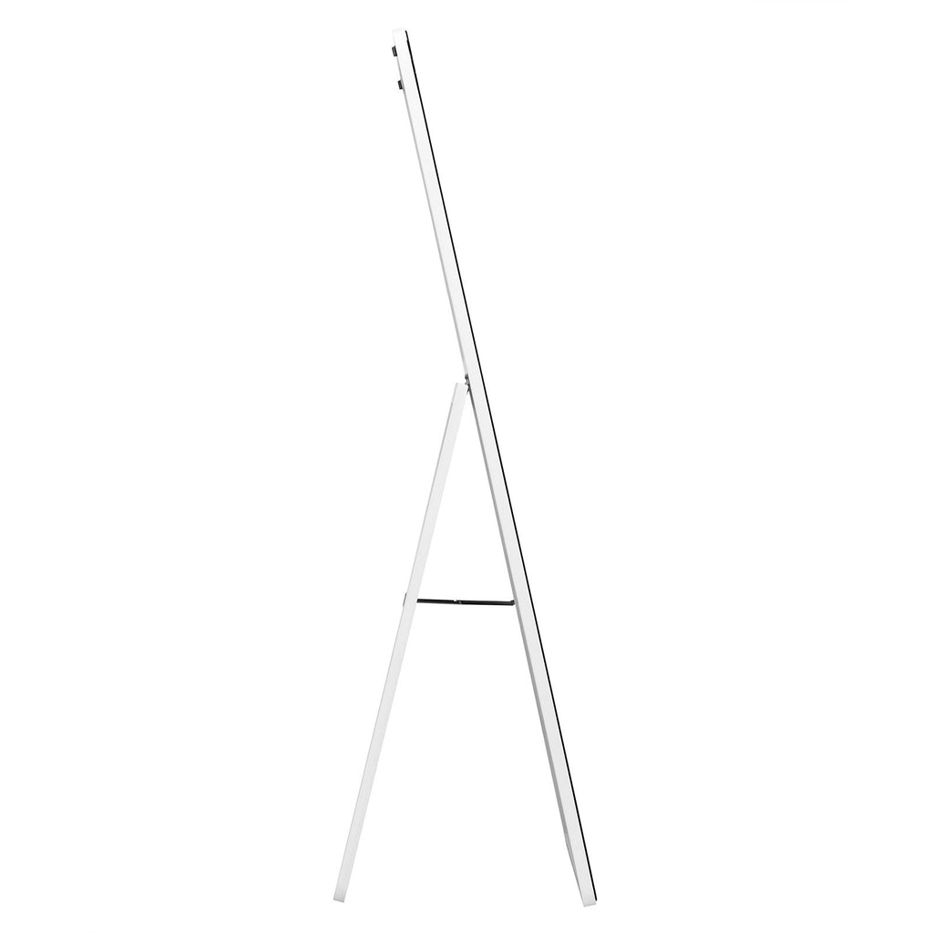 Miroir Autoportant Rectangulaire Pleine Longueur Cadre En Bois Massif 160 X 37Cm Blanc