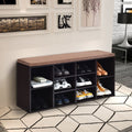 Meuble À Chaussures Banc À Chaussures Avec Coussin Capacité 150 Kg Grand Rangement En Bois 104X30X48 Cm 5 Couleurs Au Choix