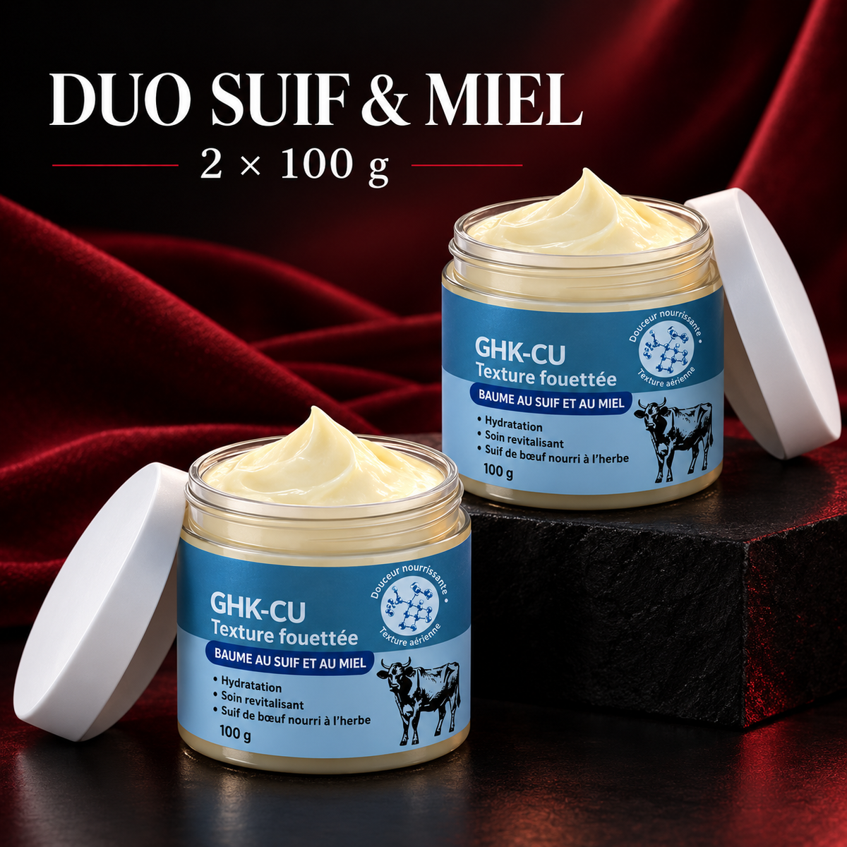 Baume Visage Régénérant — Peptides de Cuivre GHK-Cu, Miel de Manuka & Vitamine E